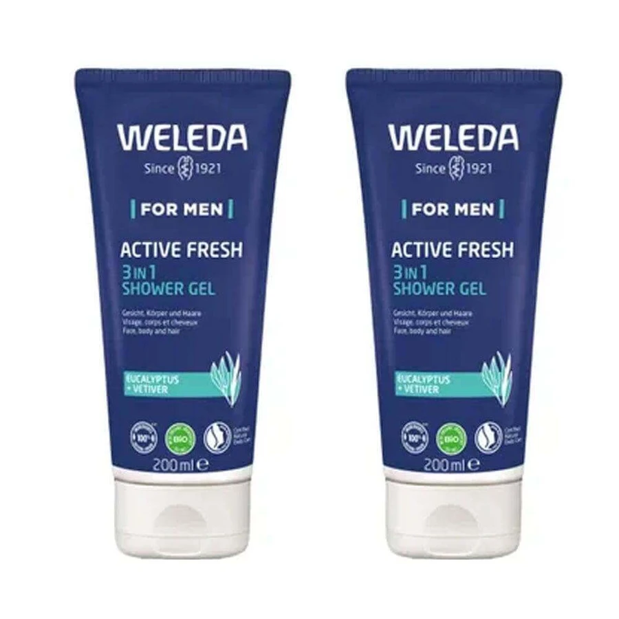 Weleda Men's Active Fresh 3 en 1 Gel Douche 2x200ml: цены и характеристики