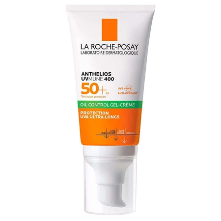 Сонцезахисний крем для обличчя La Roche-Posay Anthelios Gel-Dry Touch з парфумами Spf50+ XL Sans Parfum 50 мл: ціни та характеристики