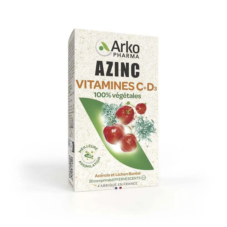 Arkopharma Azinc Витамины D3 и C 20 шипучих таблеток: цены и характеристики