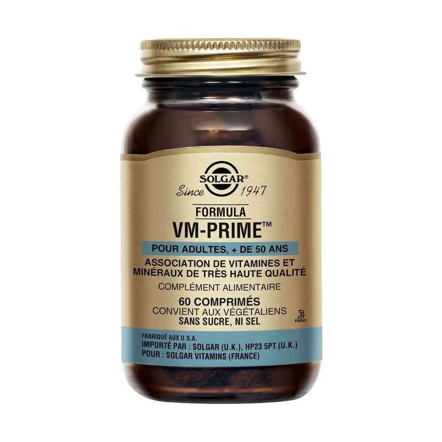 Solgar Formula Vm-prime Дорослі + 50 років 60 таблеток Vitalité Multivitamines 60 comprimés: ціни та характеристики
