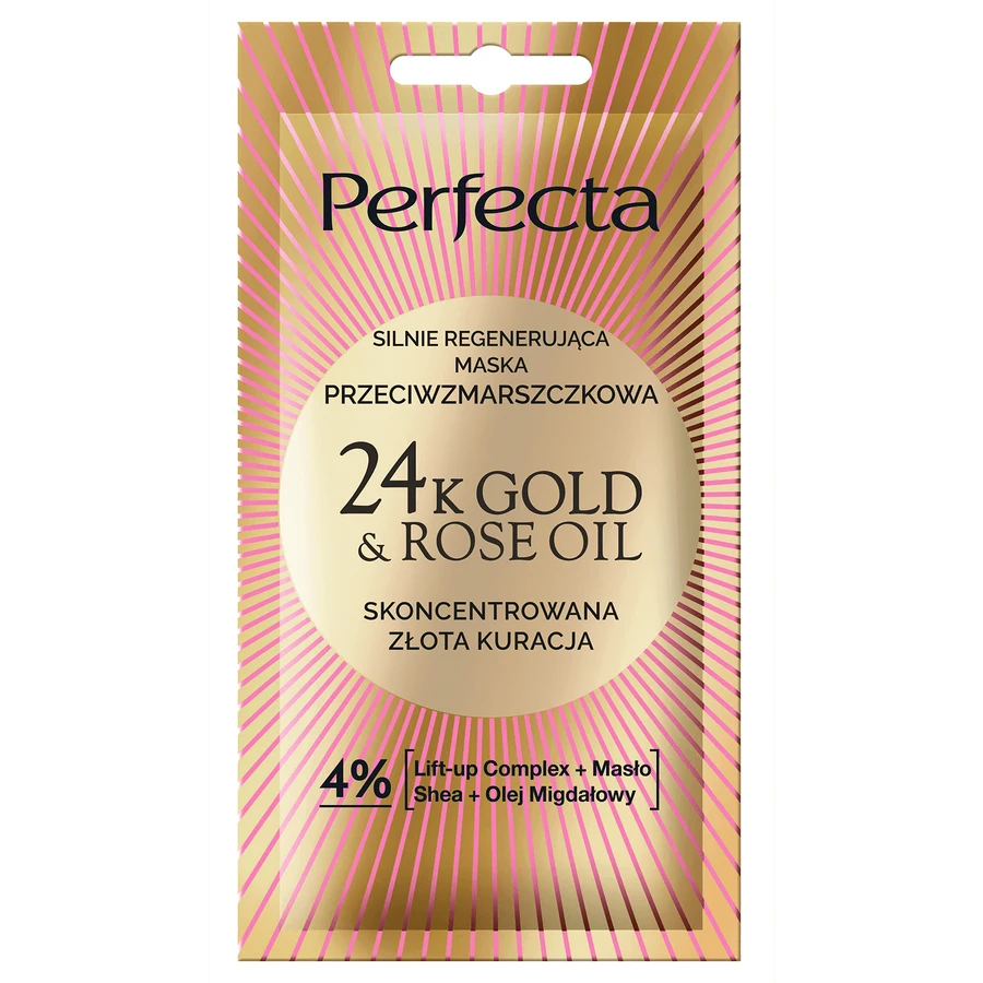 Perfecta 24K Gold & Rose Oil, Сильно регенерирующая маска против морщин, 8 мл: цены и характеристики