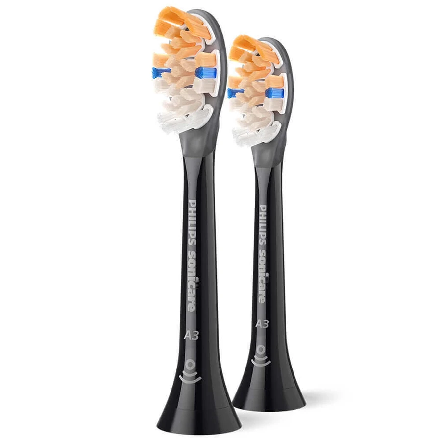 Philips, сменные насадки для звуковой зубной щетки Sonicare A3 Premium All-in-One, черные, 2 шт.: цены и характеристики