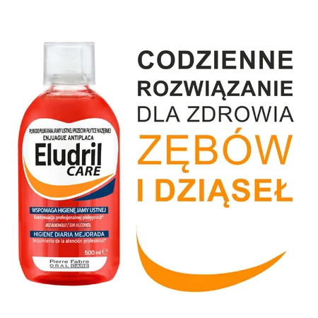 Набір Eludril Care, apă de gură împotriva plăcii bacteriene, 2 x 500 мл: ціни та характеристики
