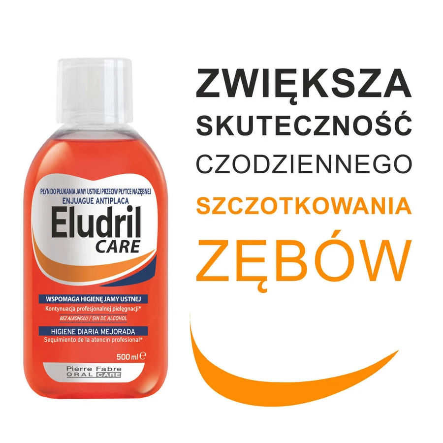Набір Eludril Care, apă de gură împotriva plăcii bacteriene, 2 x 500 мл: ціни та характеристики