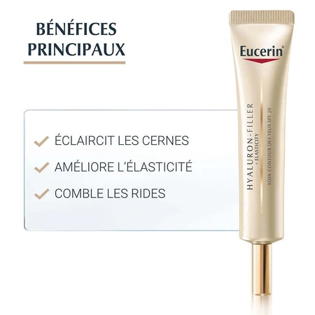 Eucerin Hyaluron-Filler + Elasticity Eye Contour Cream SPF15 Mature Skin 15ml: цены и характеристики