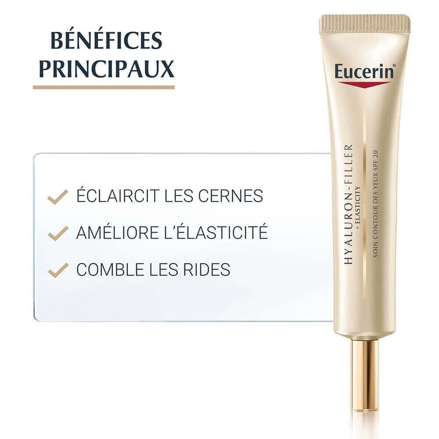 Eucerin Hyaluron-Filler + Elasticity Eye Contour Cream SPF15 Mature Skin 15ml: цены и характеристики