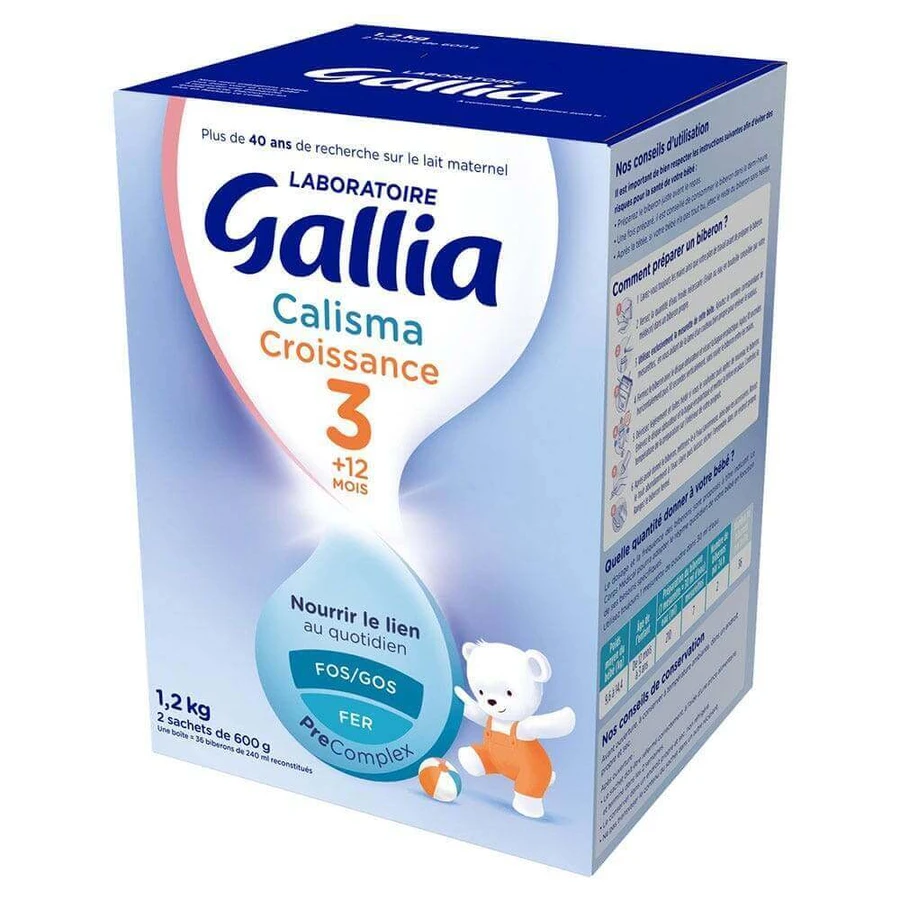 Молочная смесь Gallia Growth с 12 месяцев до 3 лет Calisma 3 2x600 гр.: цены и характеристики
