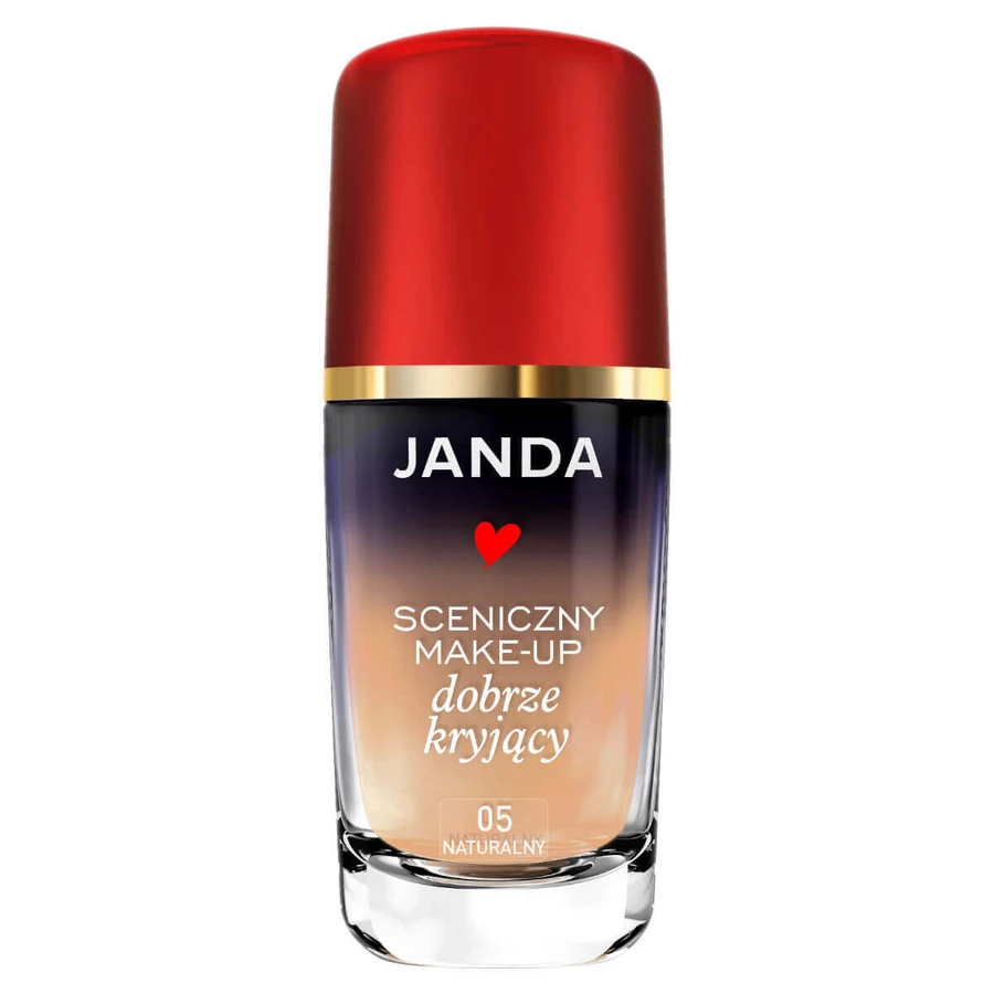Janda, сценический грим, тональная основа для лица, хорошее покрытие, 05 natural, 30 мл: цены и характеристики