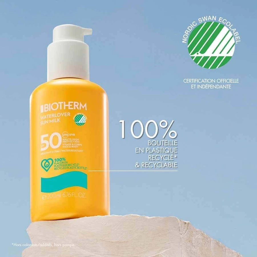 Biotherm WaterLover Екологічно чисте сонцезахисне молочко SPF50 для обличчя та тіла 200 мл: ціни та характеристики