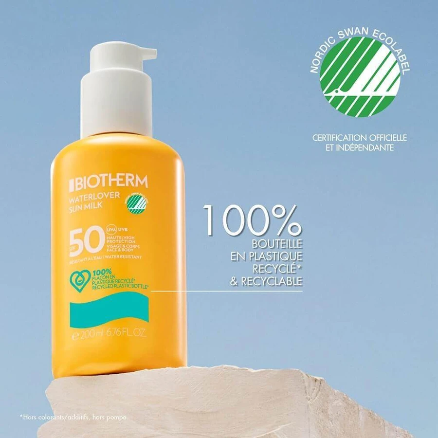 Biotherm WaterLover Екологічно чисте сонцезахисне молочко SPF50 для обличчя та тіла 200 мл: ціни та характеристики