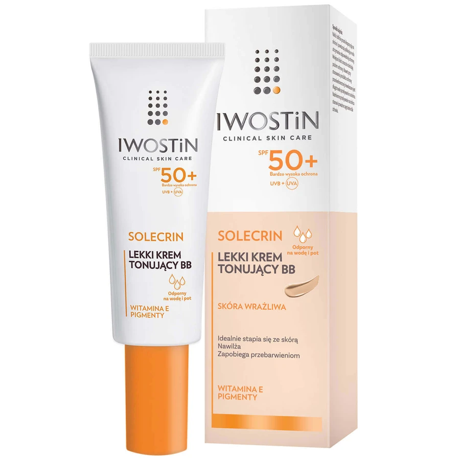 Iwostin Solecrin, BB крем, piele sensibilă, SPF 50+, 30 мл + pernă de plajă gonflabilă gratuită: ціни та характеристики