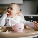BabyOno, чашка силіконова з присоскою, рожева, від 6 місяців, 1 шт.: ціни та характеристики