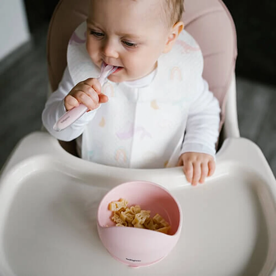 BabyOno, чашка силіконова з присоскою, рожева, від 6 місяців, 1 шт.: ціни та характеристики