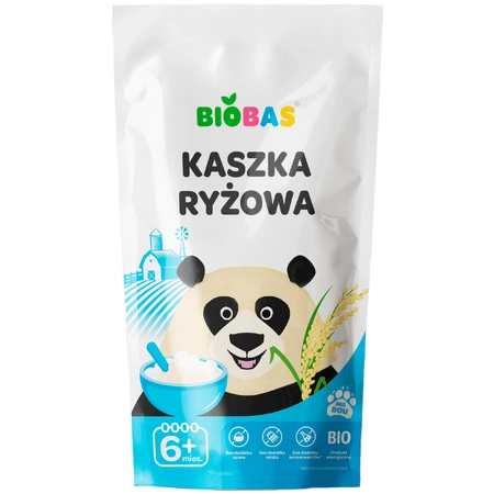 Каша BioBas Біо рисова, без цукру, з 6 місяців, 200 г: ціни та характеристики