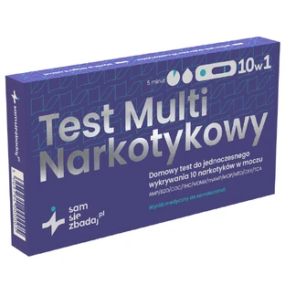 Перевір себе Multi Drug Test 10in1, домашній тест на виявлення 10 наркотиків у сечі, 1 шт.