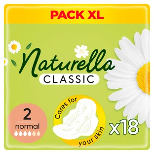 Naturella Classic, гігієнічні серветки з крильцями, ромашка, звичайні, 18 шт.