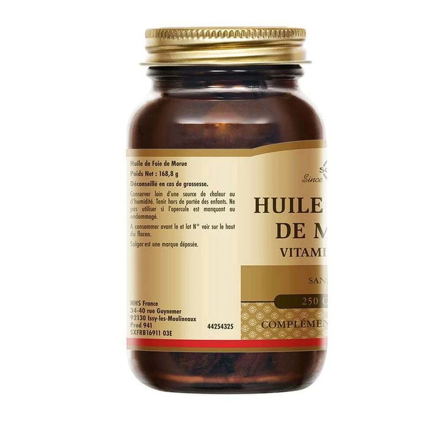 Solgar Huile De Foie De Morue Vitamines A et D Vitalité 250 Gélules: цены и характеристики