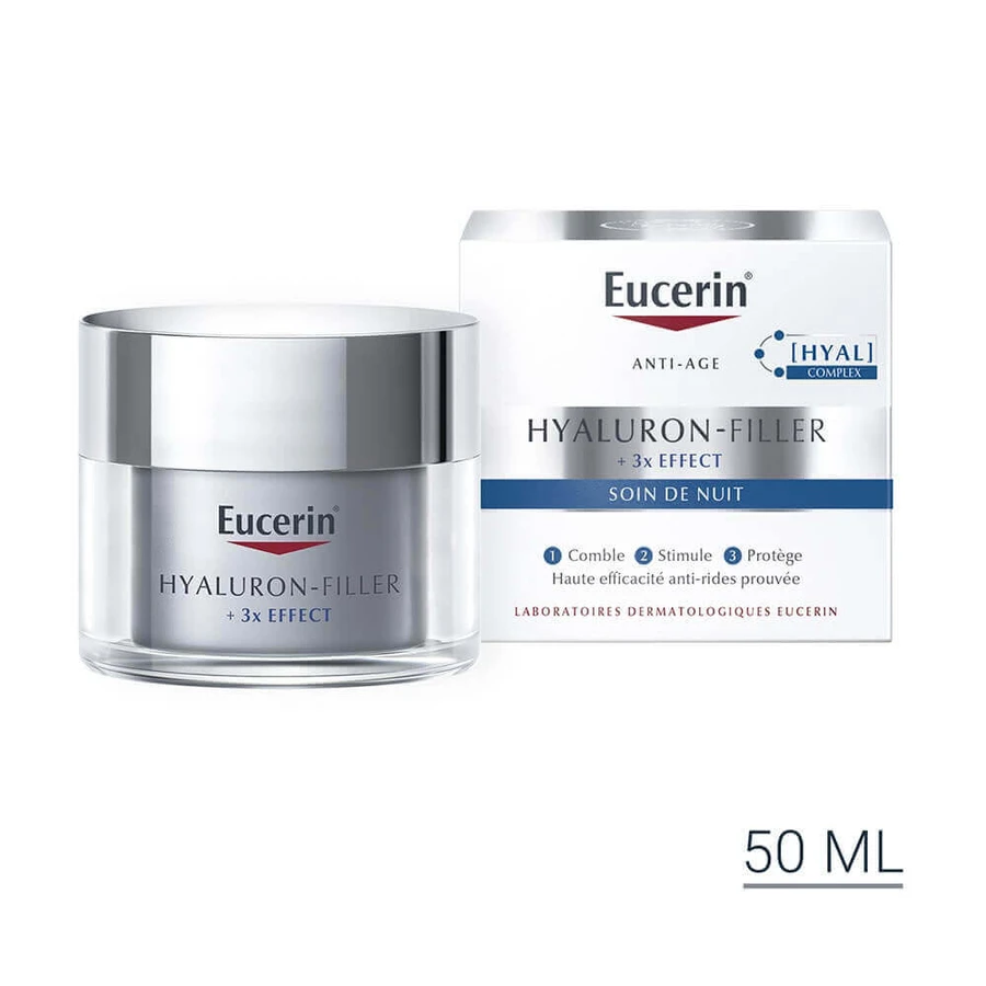 Eucerin Hyaluron-Filler + 3x Effect Антивозрастной ночной крем 50 мл: цены и характеристики