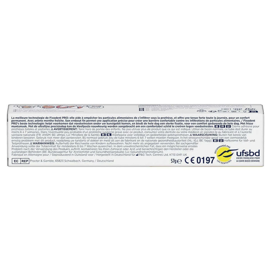 Fixodent Pro Ultimate Адгезивный крем для полных и частичных зубных протезов Свежесть 57 мл: цены и характеристики