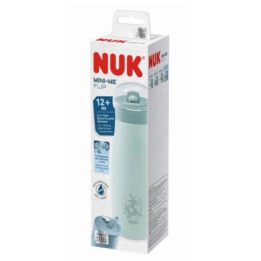 Дитяча пляшечка Nuk Mini Me Flip з нержавіючої сталі від 12 місяців 500 мл: ціни та характеристики