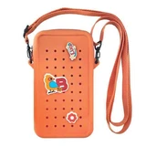 Силіконовий чохол на блискавці з брелоками для телефону Crossbody, помаранчевий, Acvila