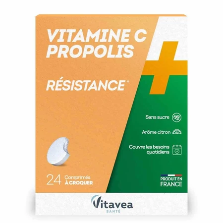 Vitavea Santé Вітамін С + прополіс Резистентність 24 жувальні таблетки: ціни та характеристики
