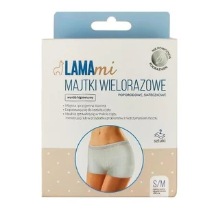 Lamami Многоразовые послеродовые сетчатые трусики, размер S/M, 2 штуки