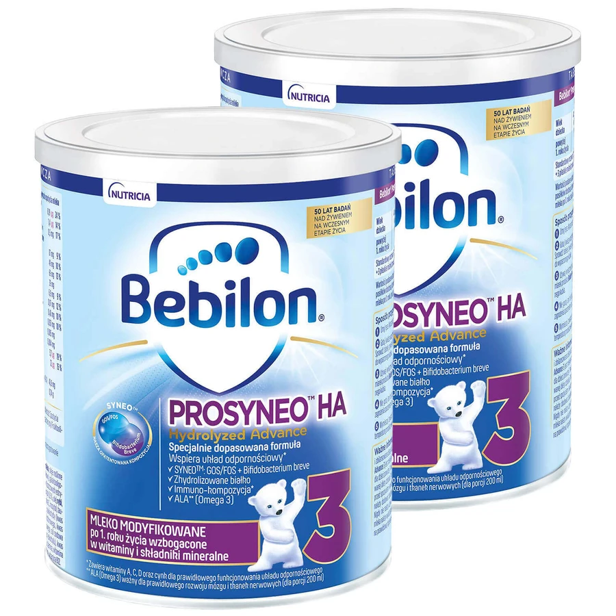 Набір Bebilon Prosyneo HA Hidrolizat Advance 3, lapte modificat, după 1 an, 2 x 400 g: ціни та характеристики