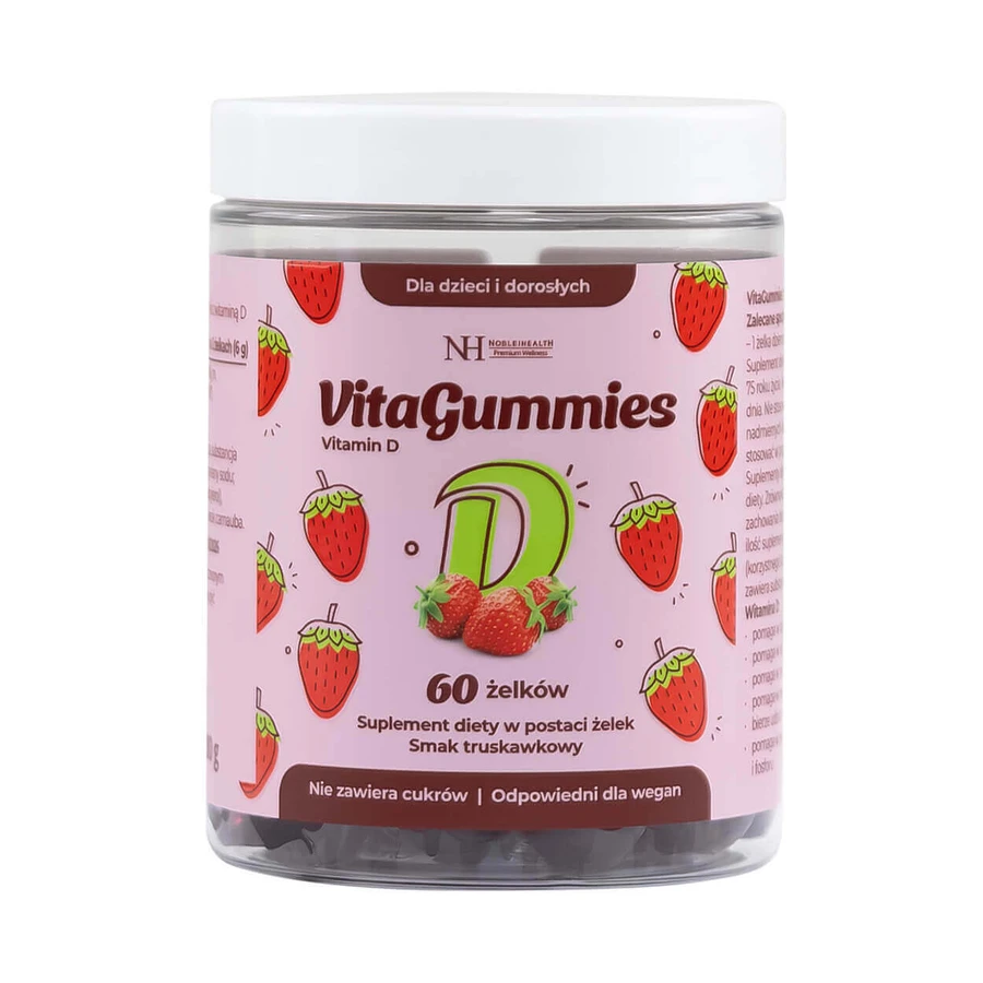 Noble Health VitaGummies Вітамін D, полуничний смак, 60 шт.: ціни та характеристики