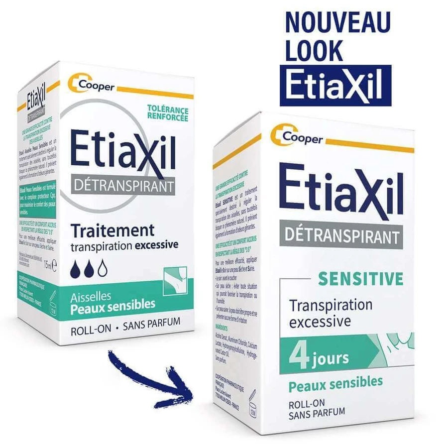 Etiaxil Detraspirant засіб від надмірного потовиділення під пахвами з роликом для чутливої шкіри 2х15мл: ціни та характеристики