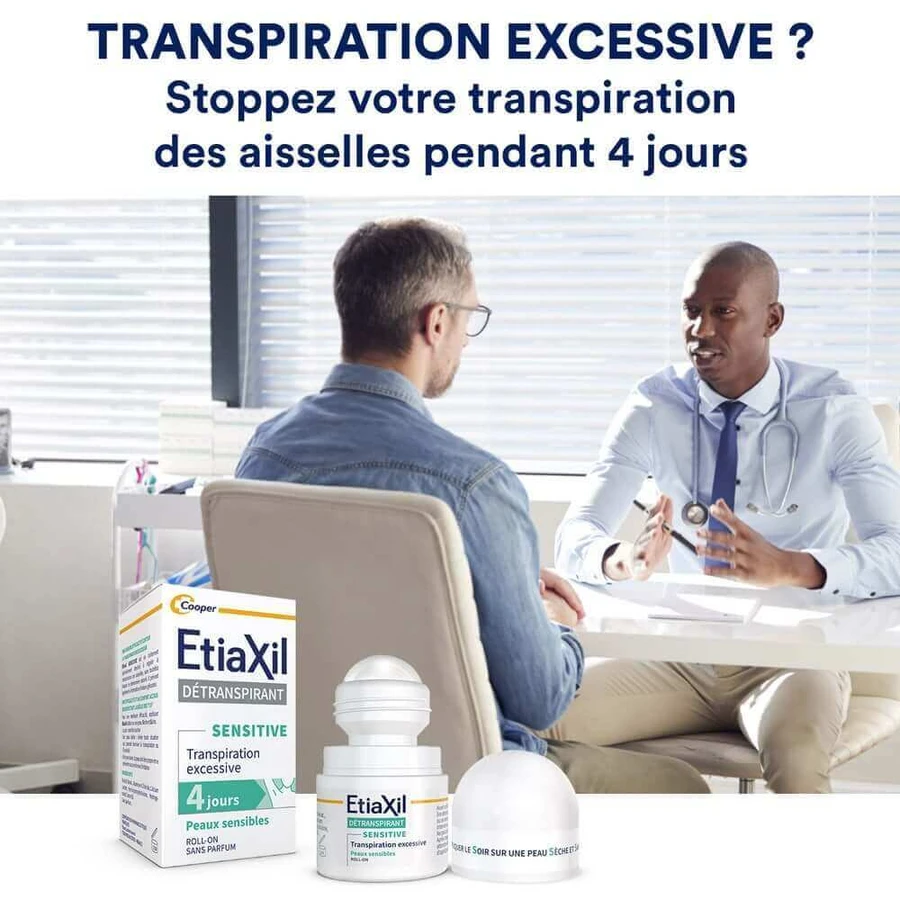 Etiaxil Detraspirant засіб від надмірного потовиділення під пахвами з роликом для чутливої шкіри 2х15мл: ціни та характеристики