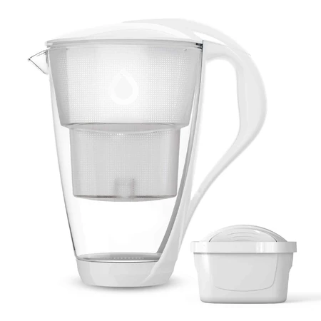 Глечик для скляного фільтра Dafi Crystal Led, білий, 2 л + фільтр Unimax, 1 шт.: ціни та характеристики