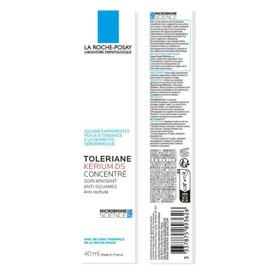 La Roche-Posay Toleriane Kerium DS Концентрат для ухода за кожей, успокаивающий 40 мл: цены и характеристики