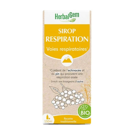 Herbalgem Органічний сироп для бронхіального дихання 150 мл: ціни та характеристики