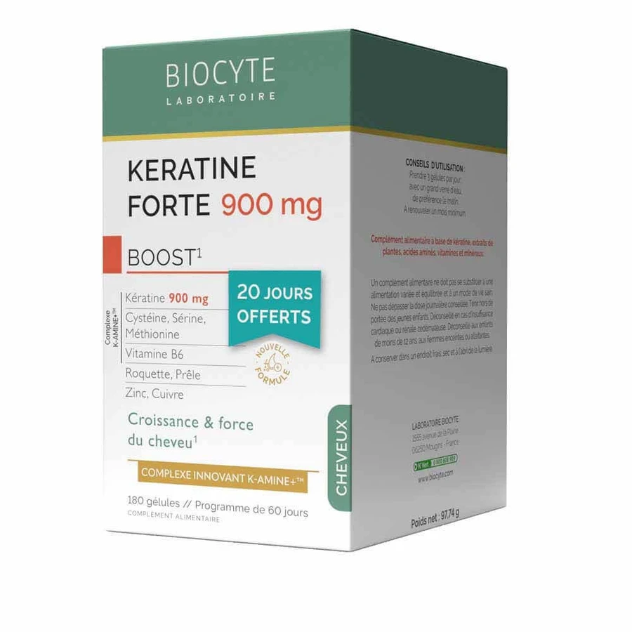 Кератин для волосся Biocyte Hair Keratine Forte 900 мг Boost 3x40 капсул: ціни та характеристики