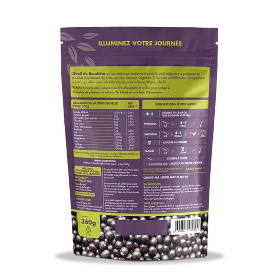 Iswari Eveil du Bouddha Organic Acai Полуниця Банан Супер сніданок 360г: ціни та характеристики