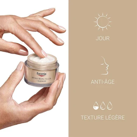 Денний крем для обличчя Eucerin Hyaluron-Filler + Elasticity Spf15 50мл: ціни та характеристики