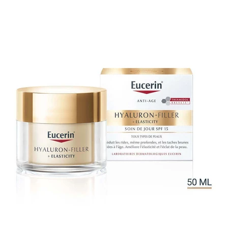 Денний крем для обличчя Eucerin Hyaluron-Filler + Elasticity Spf15 50мл: ціни та характеристики
