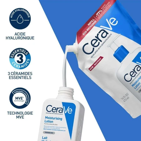 Cerave Body Eco Recharge Lait Hydratant Visage Et Corps Peaux Sèches A Très Sèches 473ml: ціни та характеристики