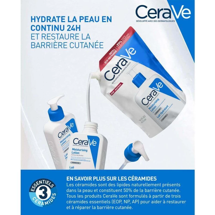 Cerave Body Eco Recharge Lait Hydratant Visage Et Corps Peaux Sèches A Très Sèches 473ml: ціни та характеристики
