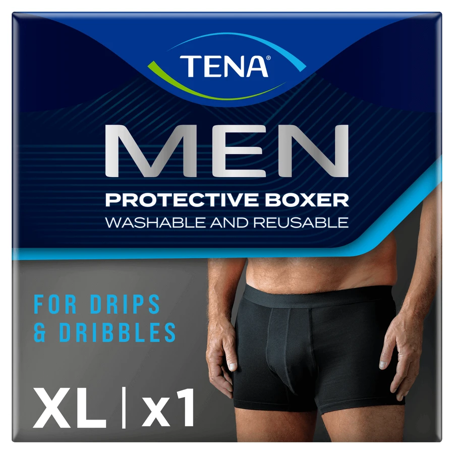 Tena Men Protective Boxer, багаторазові боксери для легкого нетримання, чорні, розмір XL, 1 шт.: ціни та характеристики
