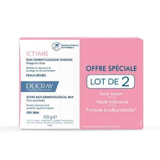 Ducray Ictyane Дерматологические суржики для лица и тела Сухая кожа 2х100г