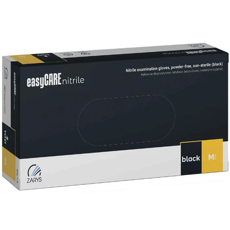 EasyCare Nitrile, нитриловые перчатки, нестерильные, неопудренные, черные, размер M, 100 штук: цены и характеристики