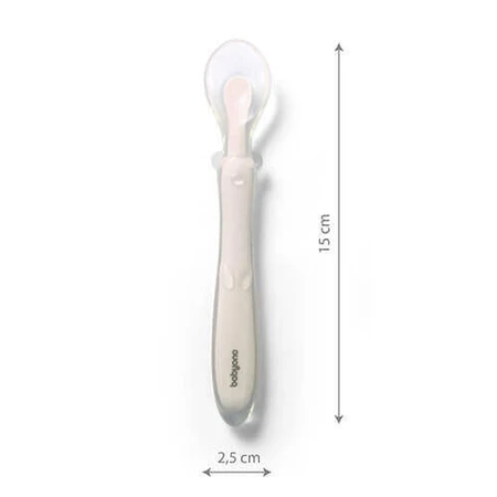 BabyOno, гибкая силиконовая ложка, бежевая, от 6 месяцев, 1 шт.: цены и характеристики