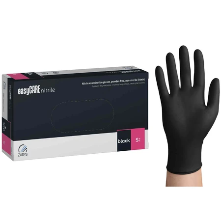 EasyCare Nitrile, нитриловые перчатки, нестерильные, неопудренные, черные, размер S, 100 штук: цены и характеристики