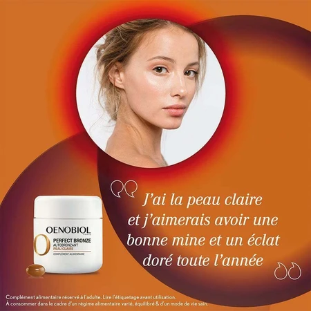 Oenobiol Perfect Bronze Самозагоряюча чиста шкіра 2х30 капсул: ціни та характеристики