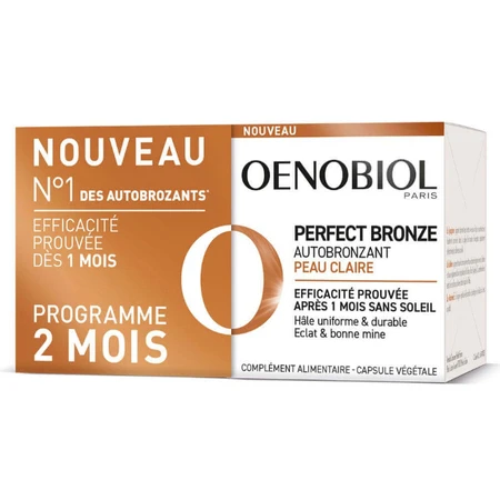 Oenobiol Perfect Bronze Самозагоряюча чиста шкіра 2х30 капсул: ціни та характеристики