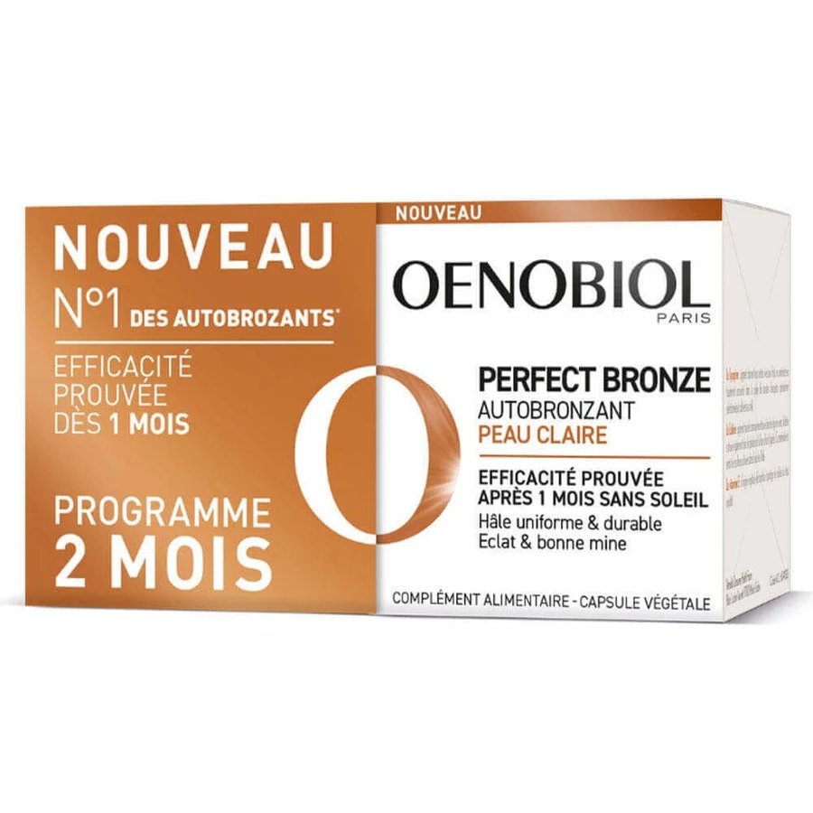 Oenobiol Perfect Bronze Самозагоряюча чиста шкіра 2х30 капсул: ціни та характеристики