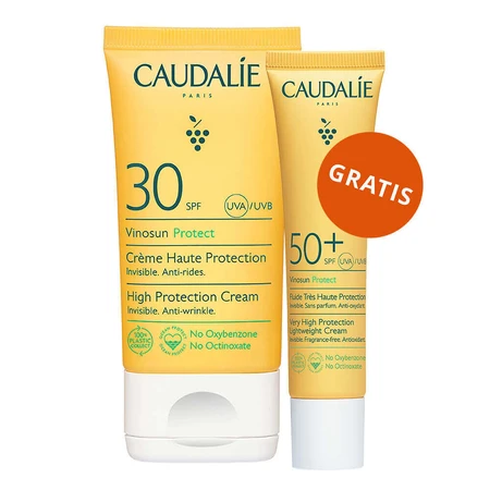 Caudalie Vinosun Protect, cremă invizibilă cu protecție ridicată, SPF 30, 50 ml + cremă invizibilă, ușoară, cu protecție foarte ridicată, SPF 50+, 20 ml gratuit: цены и характеристики