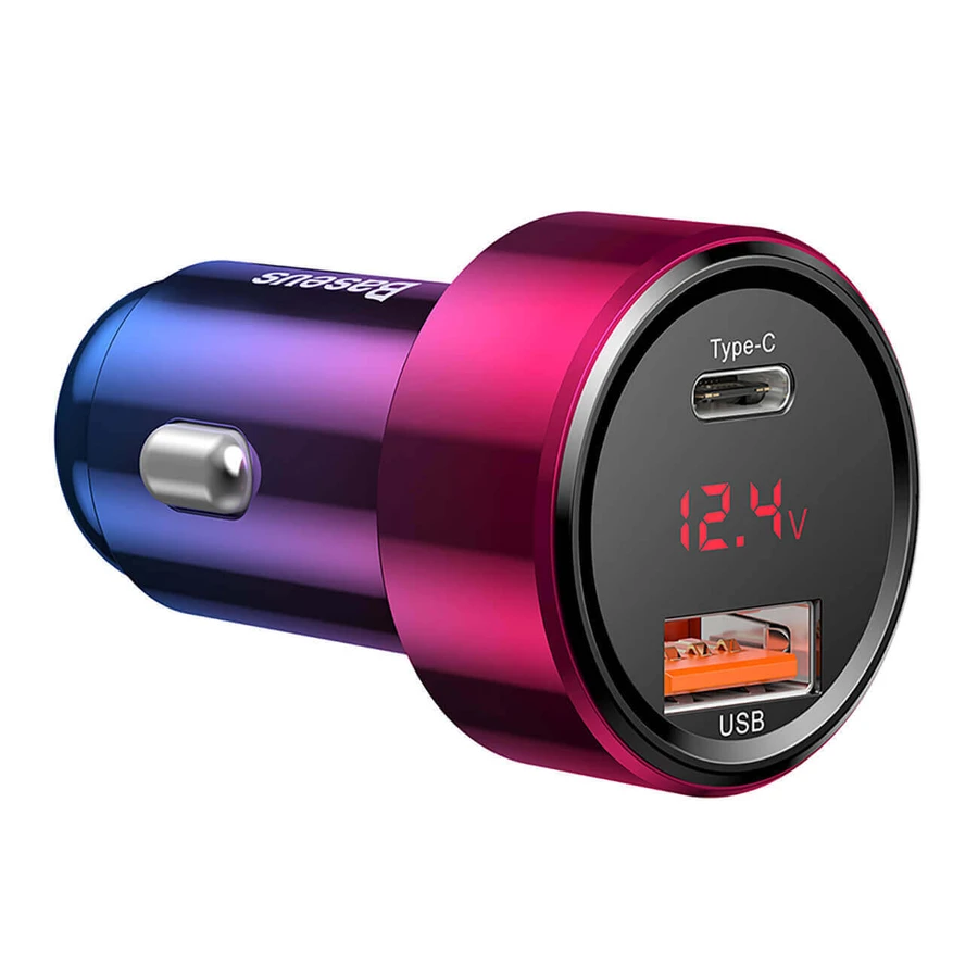 Автомобильное зарядное устройство Baseus Magic Series PPS USB-C / USB-A 45W PD QC 5A - розовый/синий: цены и характеристики